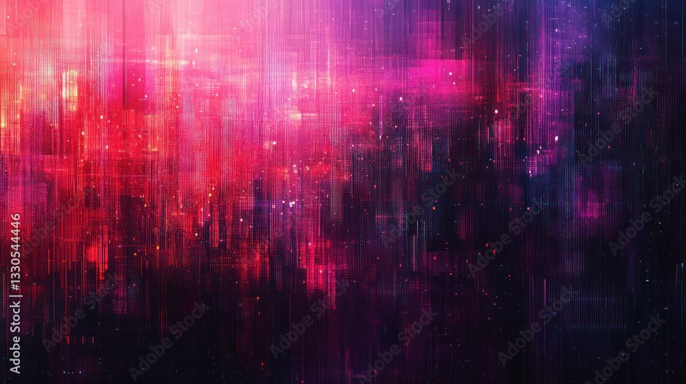 Obraz premium Abstract Cityscape at Night: A Digital Painting of a Futuristic Metropolis