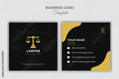 Lawyer modern creative business card design