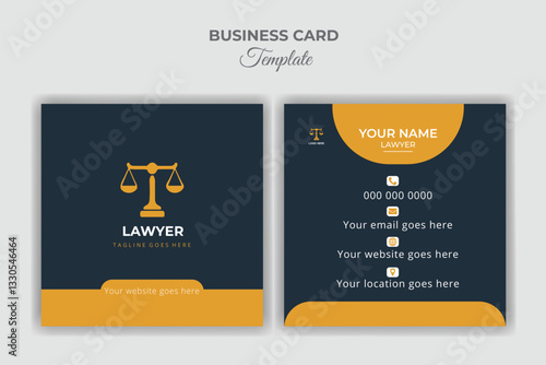 Lawyer minimal clean professional visiting card design
