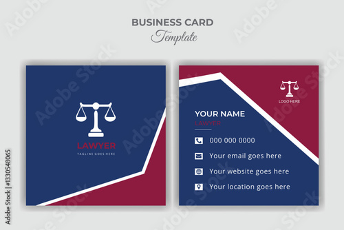 Lawyer personal identity visiting card concept design