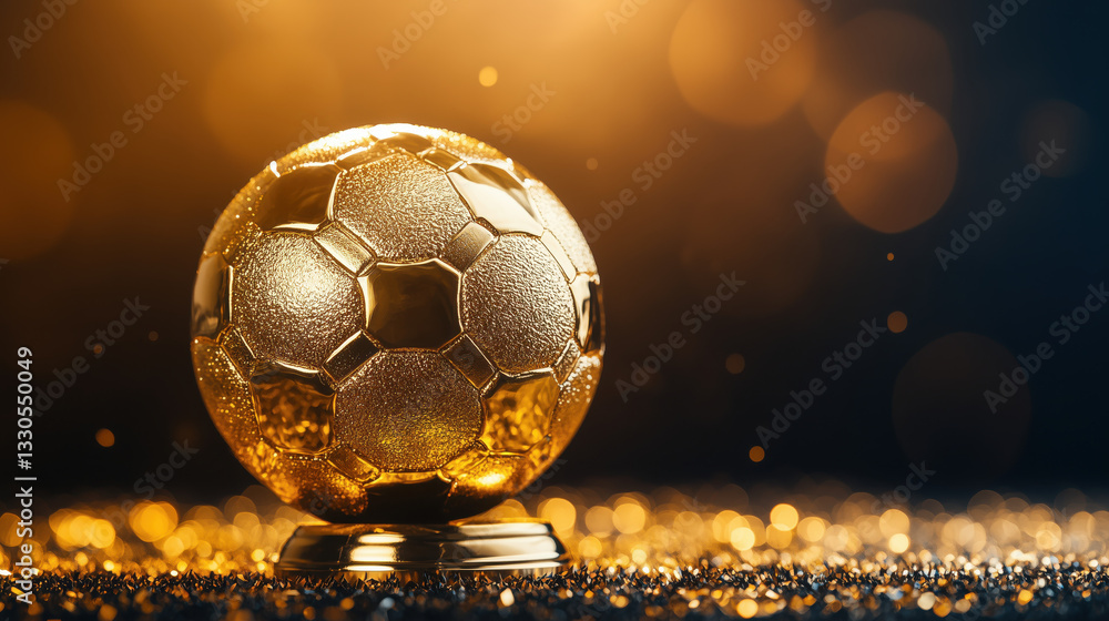 Fototapeta premium golden soccer ball