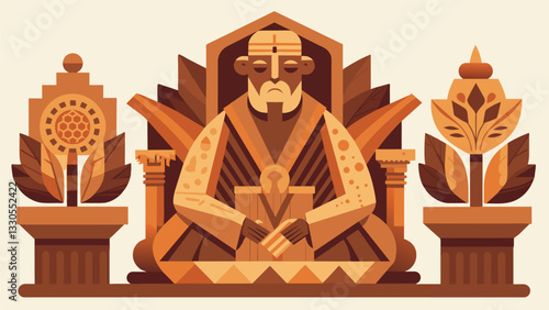 A series of intricately carved wooden sculptures by a retiree whose passion for woodwork was reignited in retirement.. Vector illustration