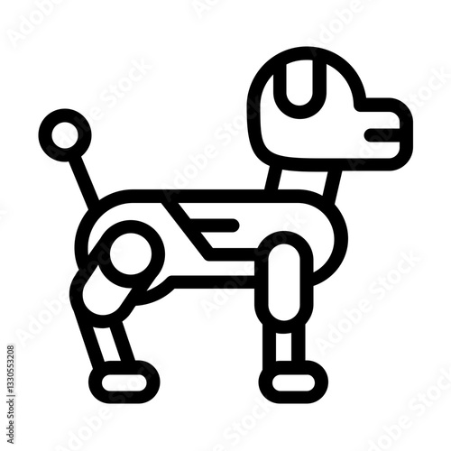 dog robot icon line