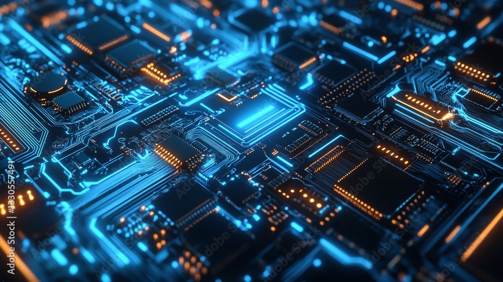 Futuristic Circuit Board Close-up (2) Futuristic Circuit Board Close-up (2)