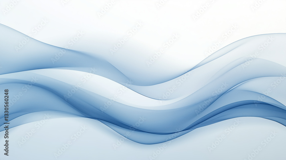 Abstract blue waves on a white background Abstract blue waves on a white background