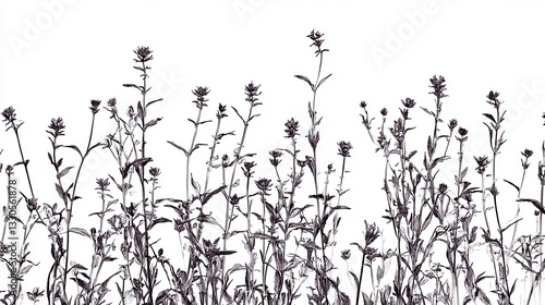 Monochromatic Meadow: A Study in Grayscale Florals