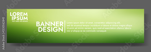 Modern banner design with a spring green background.
