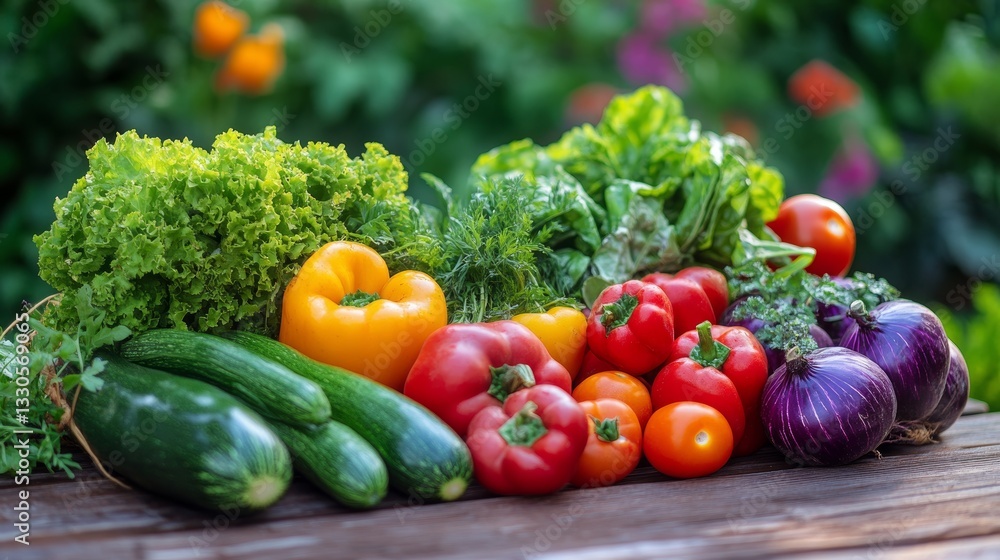 Fresh, healthy vegetables grown at home on a wooden table. Eating these vegetables helps you live a healthy lifestyle and supports sustainable farming. Fresh, healthy vegetables grown at home on a wooden table. Eating these vegetables helps you live a healthy lifestyle and supports sustainable farming.