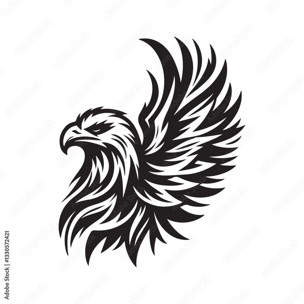 Majestic Eagle Wings Silhouette – Bold Black Vector Logo
Majestic Eagle Wings Silhouette – Bold Black Vector Logo