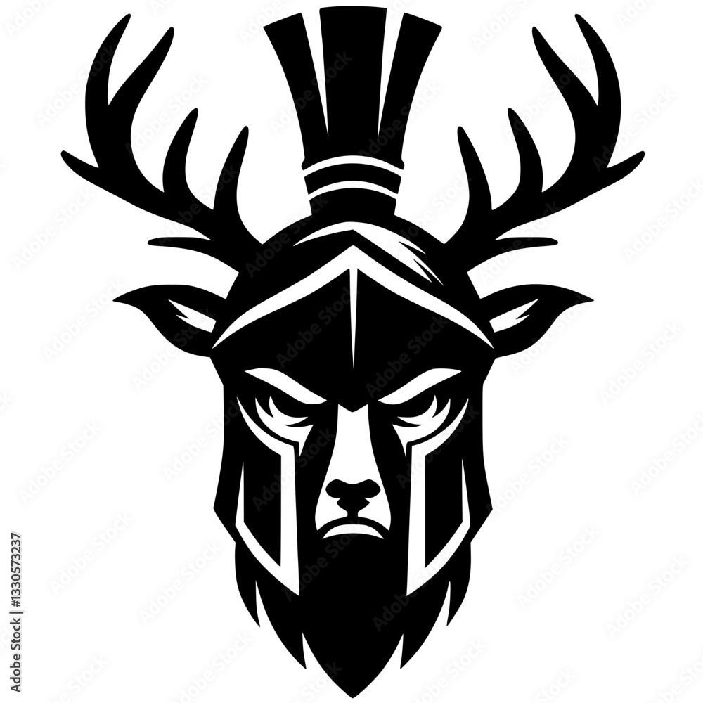 Deer gladiator silhouette Deer gladiator silhouette