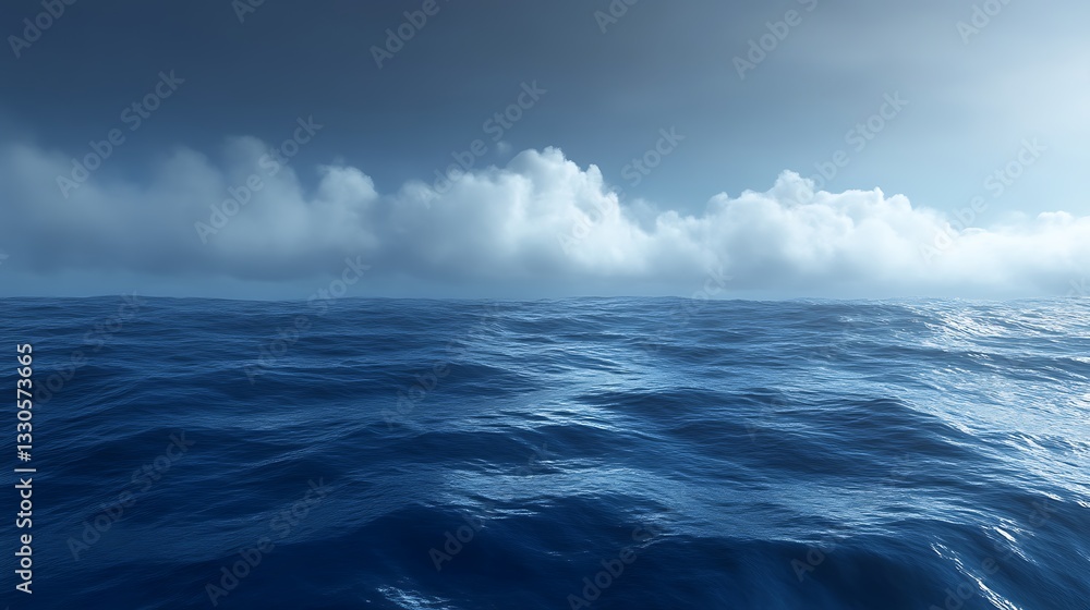 Calm Ocean Waves Under Cloudy Sky Calm Ocean Waves Under Cloudy Sky