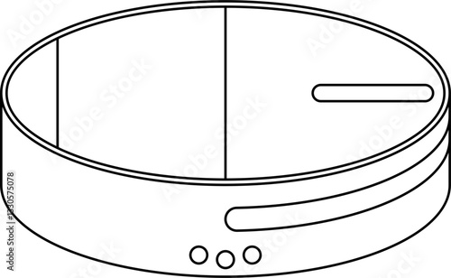 Robot vacuum outline vector