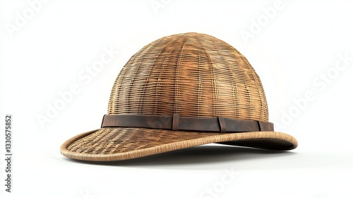3D Pith Helmet, Isolated on White Background
