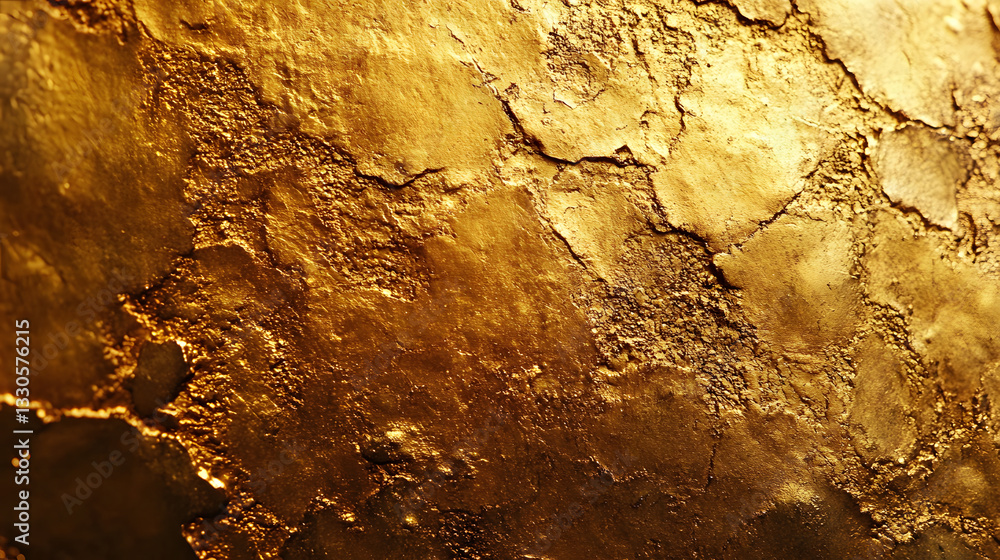 Golden Textured Wall Background - Rich Metallic Surface Golden Textured Wall Background - Rich Metallic Surface
