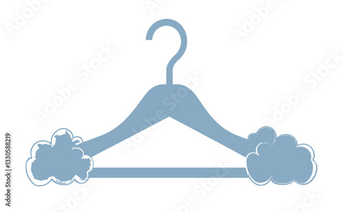  clothes hangers design with clouds shapes=
