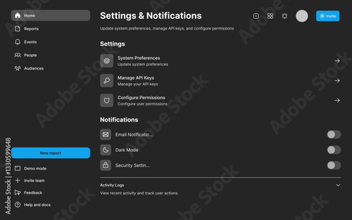 Admin Dashboard, Control Management,  Console UI & Backend Panel Black UI Kit Dark Web App Template