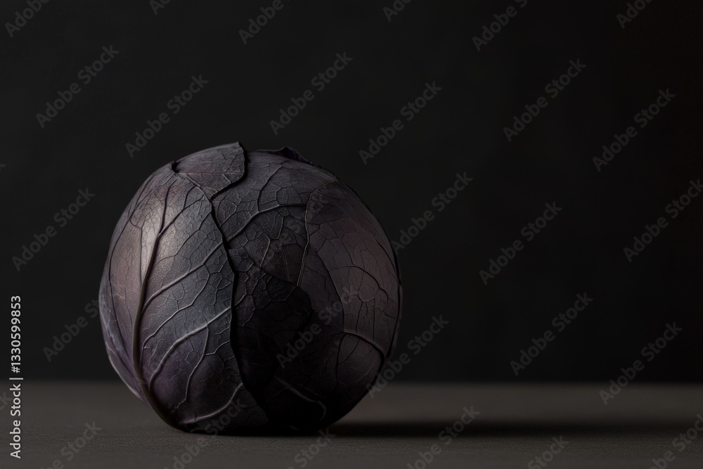 Fototapeta premium Vibrant Red Cabbage with Detailed Texture