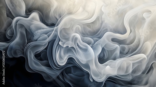 Swirling smoke in shades of gray, mysterious feel