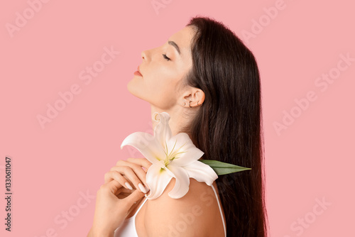 Beautiful young woman with ...