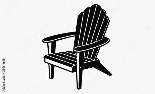 Adirondack chair silhouette, Adirondack chair, chair silhouette, beach summer Adirondack chair 
