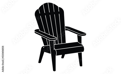Adirondack chair silhouette, Adirondack chair, chair silhouette, beach summer Adirondack chair 