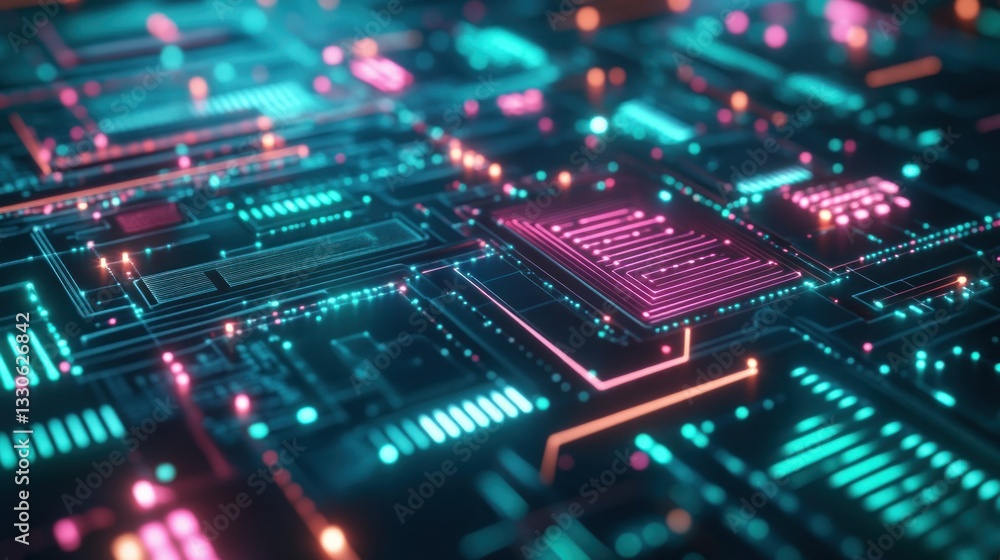 Futuristic circuit board technology Futuristic circuit board technology