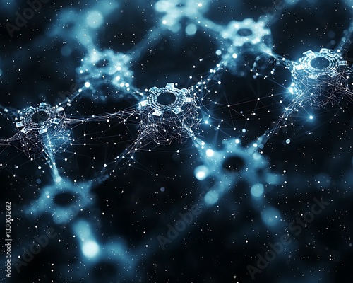 Gears Network: Abstract Connection in Dark Space.