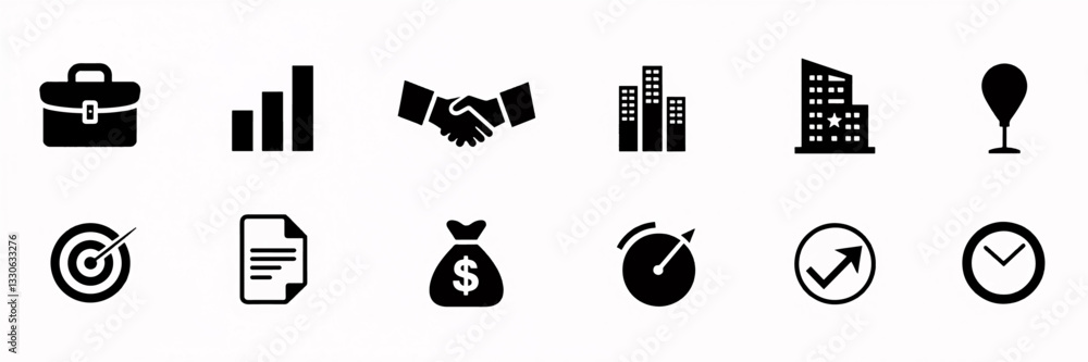 Business & Corporate Essentials Icon Set Business & Corporate Essentials Icon Set