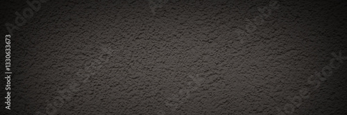 Obraz na płótnie Texture of the old wall. Rough grungy surface of painted plastered concrete wall with spots, cracks, noise and grain. Dark wide panoramic background for design. Shaded vintage texture with vignette. w salonie