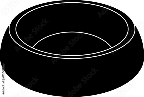 Pet bowl glyph vector