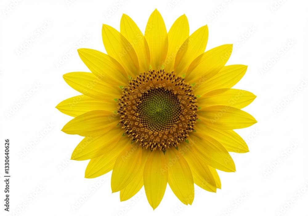 Vibrant Yellow Sunflower Brightly Lit Close Up. AI Generated Vibrant Yellow Sunflower Brightly Lit Close Up. AI Generated