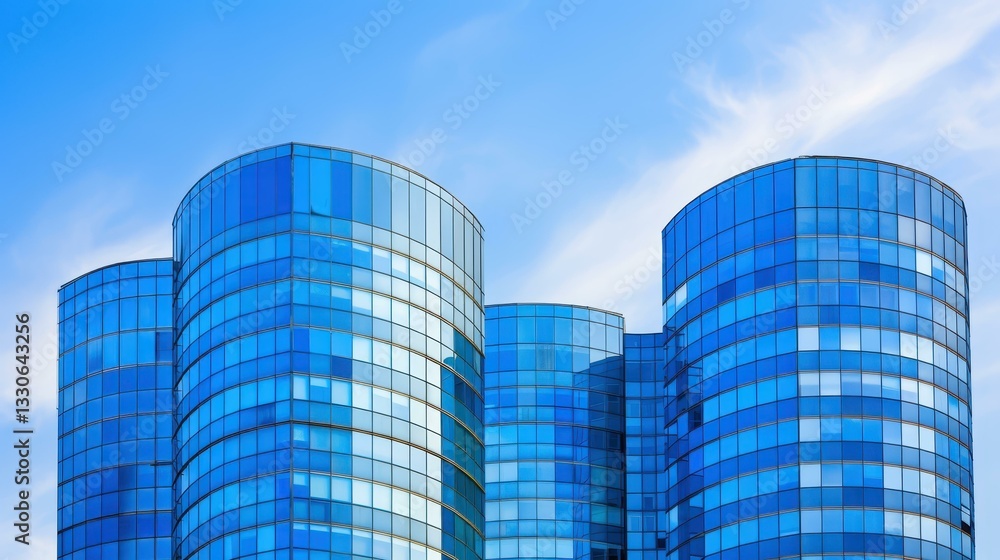 Explore the stunning skyscrapers in Warsaws downtown, where modern glass facades meet abstract architectural design against a clear blue sky. Explore the stunning skyscrapers in Warsaws downtown, where modern glass facades meet abstract architectural design against a clear blue sky.