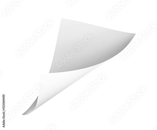 Flying paper sheet on white...