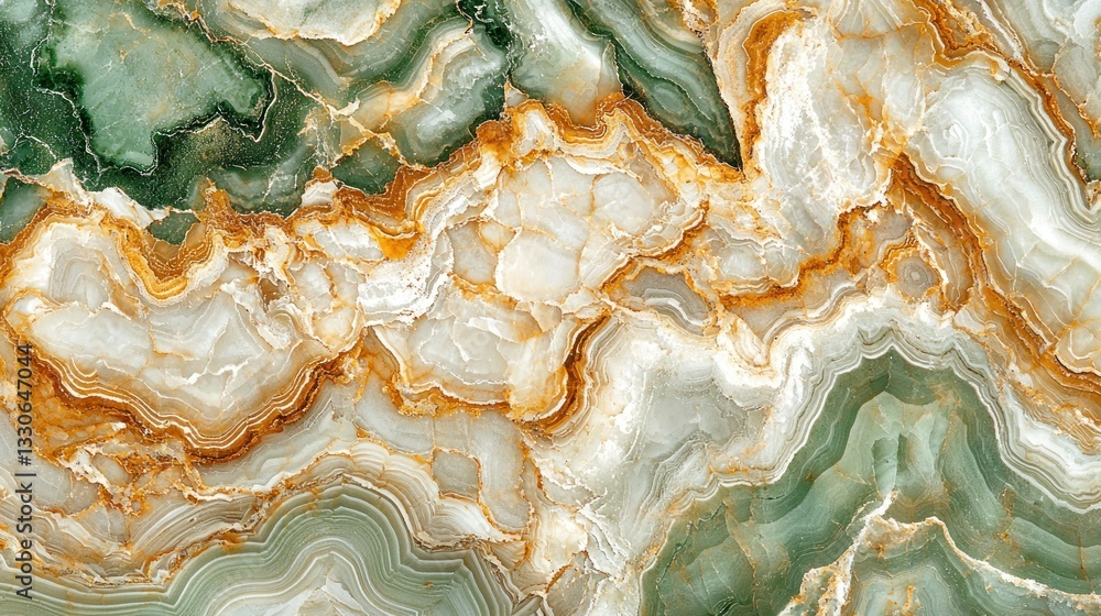 Obraz premium Beautiful green and orange agate stone texture background