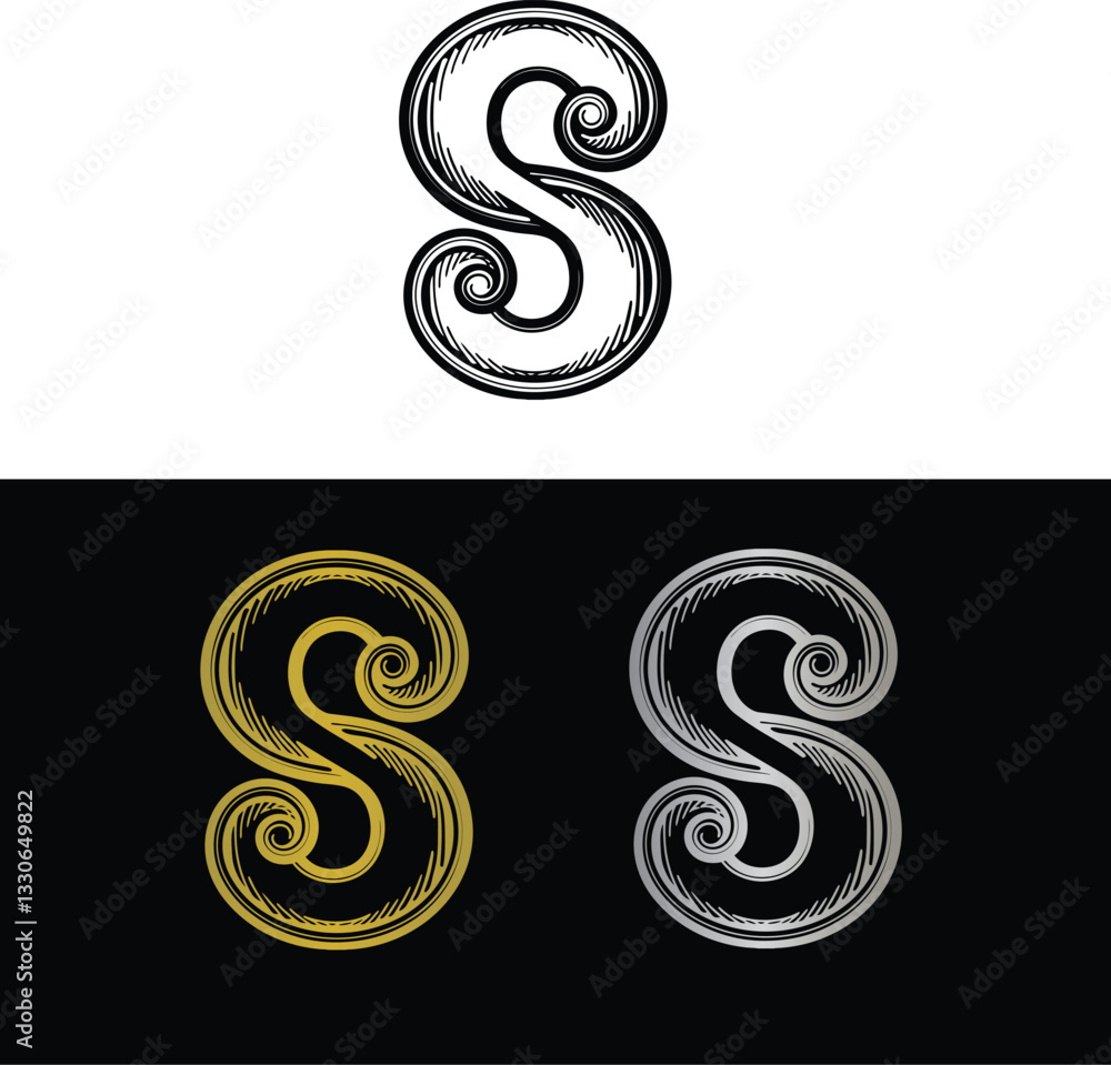 Obraz premium Abstract Letter S Logo Design