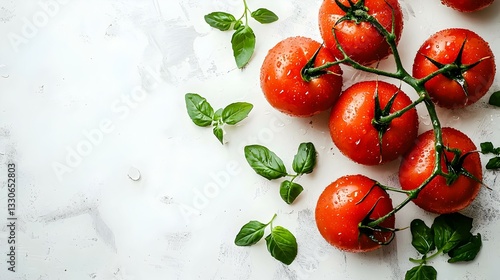 Tomato on a white background