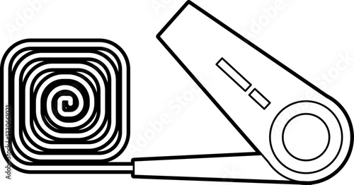 Cargo streps outline vector