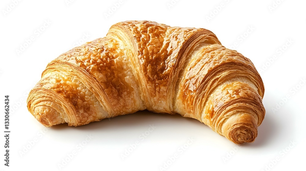 Plain croissant isolated on white background Plain croissant isolated on white background