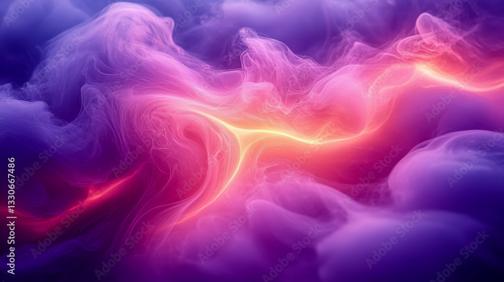 Obraz premium Swirling vortex of pastel colors resembling a dreamlike cosmic phenomenon at twilight