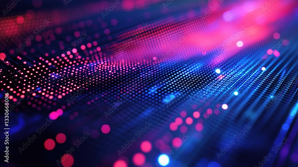 Futuristic Grid Pattern with Glowing Edges in Vibrant Colors Futuristic Grid Pattern with Glowing Edges in Vibrant Colors