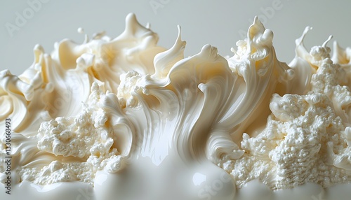 Wallpaper Mural Creamy Frosting Texture on White Background Torontodigital.ca