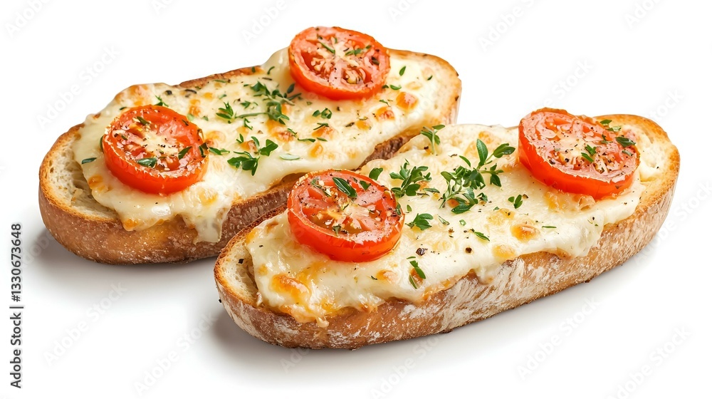 fragrant Toasts from white bread and tomatoes fragrant Toasts from white bread and tomatoes