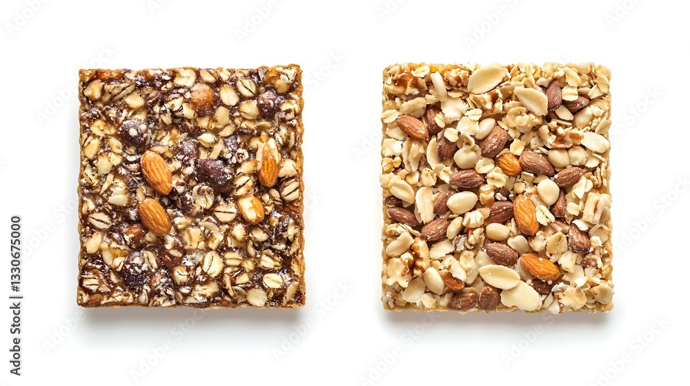 Two sides of a delicious square cracker isolated Two sides of a delicious square cracker isolated