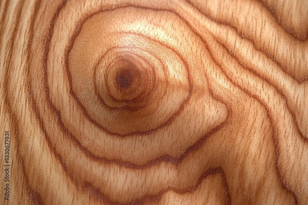 Fototapeta premium Close-up view of intricate patterns on polished wood surface showcasing natural grain and texture variations