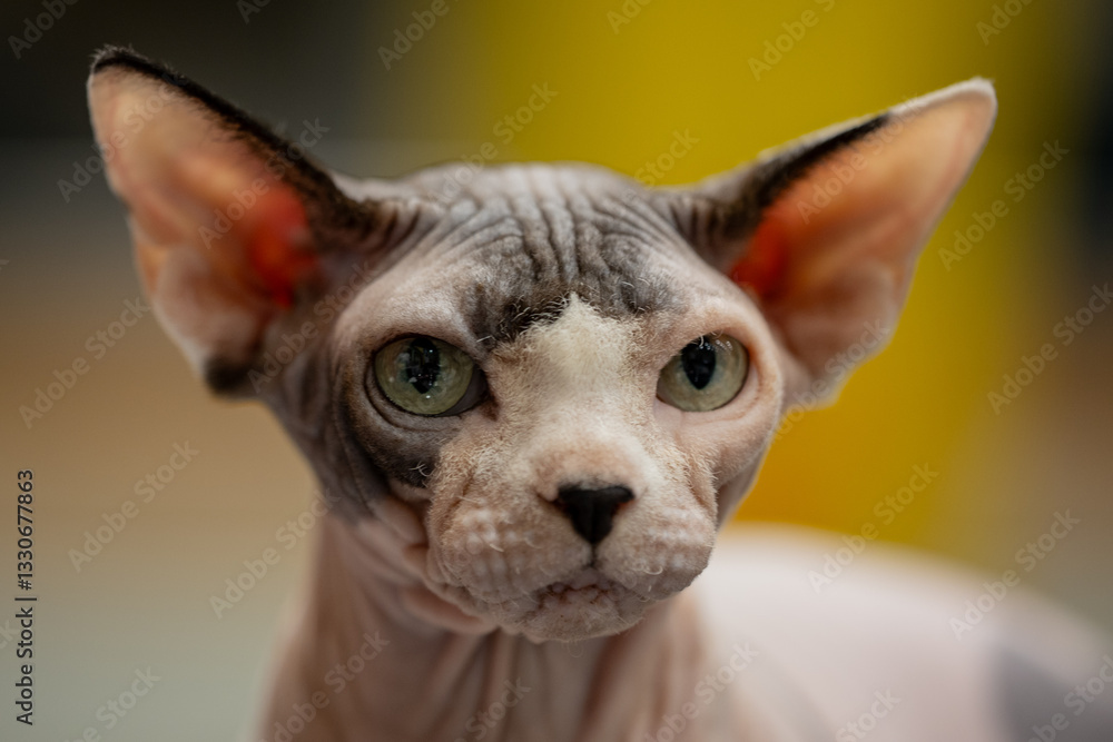 Portrait of a cat, sphynx