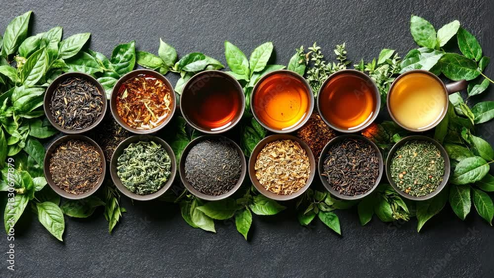 Assortment of Teas: A Diverse Collection of Tea Types and Flavors Assortment of Teas: A Diverse Collection of Tea Types and Flavors