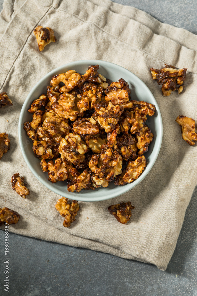 Fototapeta premium Sweet Homemade Candied Walnut Pieces