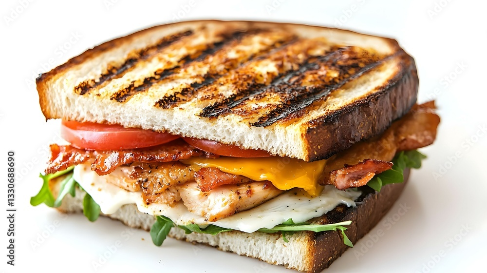 Grilled chicken sandwich burger isolated Grilled chicken sandwich burger isolated