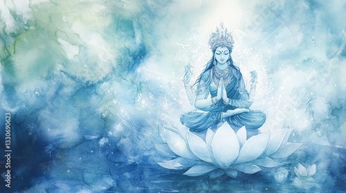 Generic Tranquil Watercolor Moment Soft Divine Whites