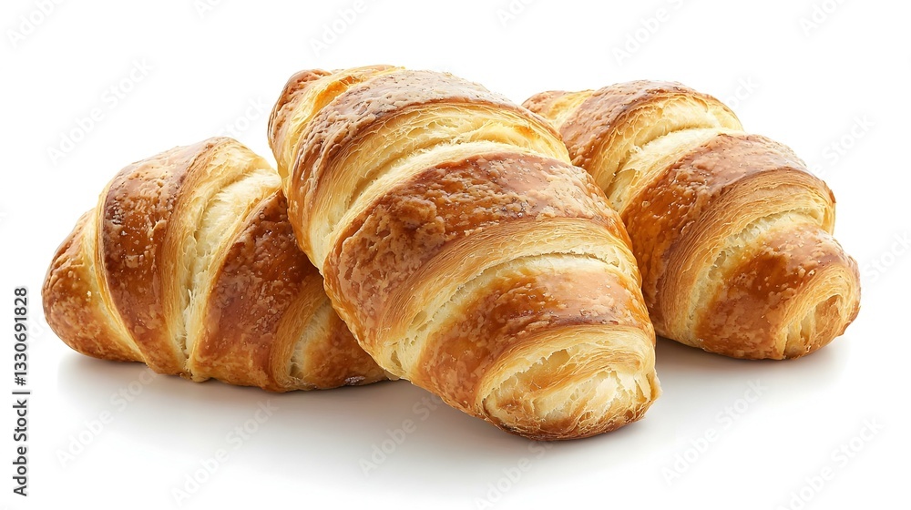 French roll isolated on white background French roll isolated on white background